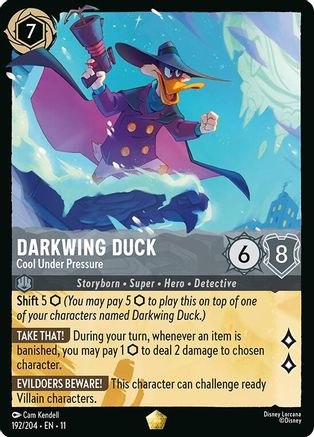 Darkwing Duck - Cool Under Pressure (192/204) [Winterspell] Cold Foil Lorcana Single Disney
