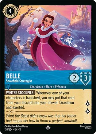 Belle - Snowfield Strategist (158/204) [Winterspell] Cold Foil Lorcana Single Disney