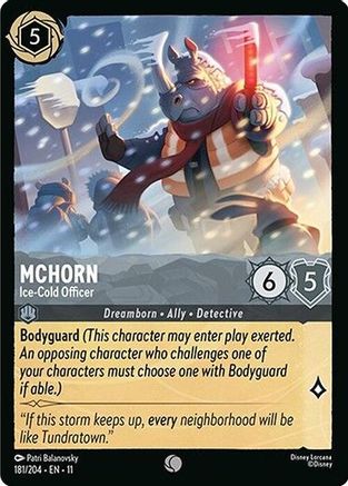McHorn - Ice-Cold Officer (181/204) [Winterspell] Lorcana Single Disney