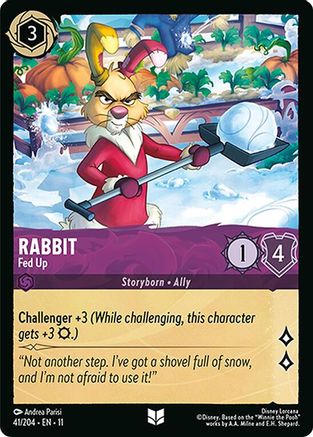 Rabbit - Fed Up (41/204) [Winterspell] Cold Foil Lorcana Single Disney