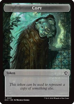 Copy // Plant Double-Sided Token (ECC-1 // 5) [Commander: Lorwyn Eclipsed] MTG Single Wizards of the Coast