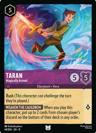 Taran - Magically Armed (44/204) [Winterspell] Lorcana Single Disney