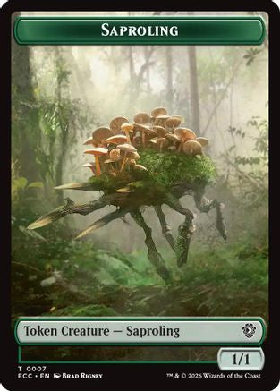 Saproling // The Monarch Double-Sided Token (ECC-7 // 12) [Commander: Lorwyn Eclipsed] MTG Single Commander: Lorwyn Eclipsed