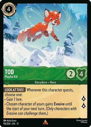 Tod - Playful Kit (90/204) [Winterspell] Cold Foil Lorcana Single Disney