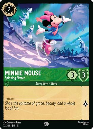 Minnie Mouse - Spinning Skater (72/204) [Winterspell] Cold Foil Lorcana Single Disney