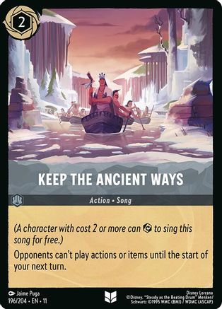 Keep the Ancient Ways (196/204) [Winterspell] Cold Foil Lorcana Single Disney