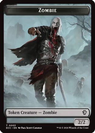 Zombie // Snake Double-Sided Token (ECC-3 // 8) [Commander: Lorwyn Eclipsed] Foil MTG Single Commander: Lorwyn Eclipsed