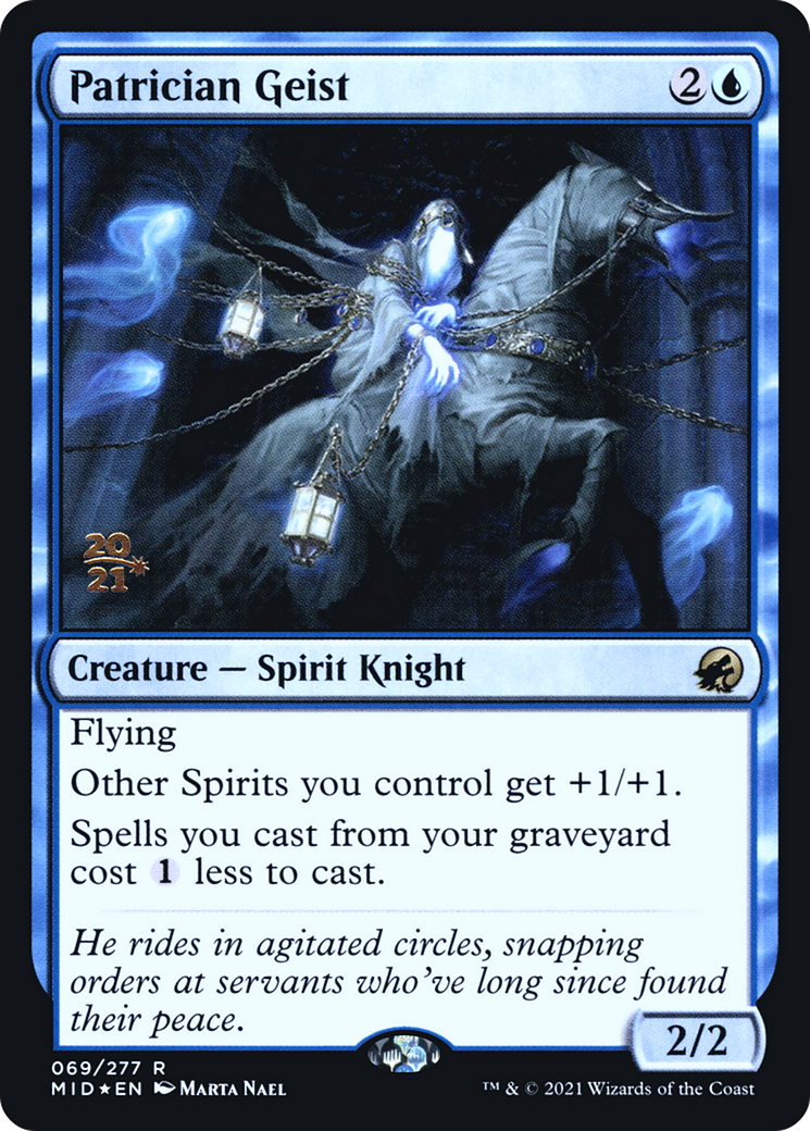 Patrician Geist (PRE-069) [Innistrad: Midnight Hunt Promos] Foil MTG Single Wizards of the Coast