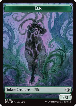 Elk // Mutavault Double-Sided Token (ECL-2 // 11) [Lorwyn Eclipsed] Foil MTG Single Wizards of the Coast