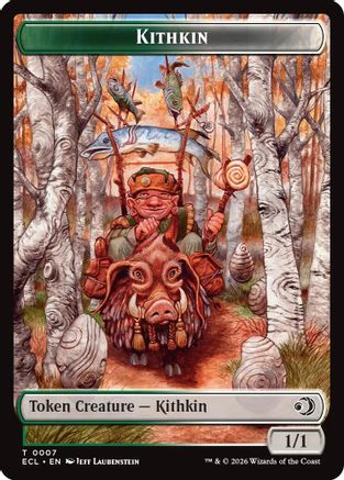 Kithkin // Treasure Double-Sided Token (ECL-7 // 10) [Lorwyn Eclipsed] Foil MTG Single Lorwyn Eclipsed