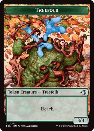 Treefolk // Goblin Double-Sided Token (ECL-3 // 6) [Lorwyn Eclipsed] MTG Single Lorwyn Eclipsed