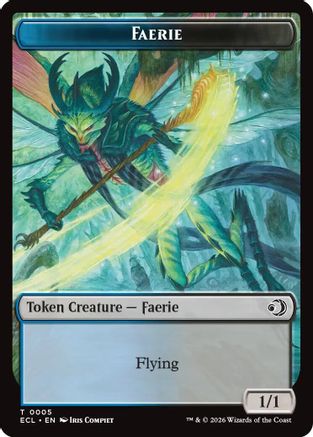 Faerie // Goblin Double-Sided Token (ECL-5 // 6) [Lorwyn Eclipsed] MTG Single Wizards of the Coast