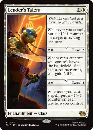 Leader's Talent (TMT-013) [Teenage Mutant Ninja Turtles] Foil MTG Single Teenage Mutant Ninja Turtles