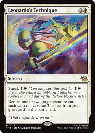Leonardo's Technique (TMT-018) [Teenage Mutant Ninja Turtles] MTG Single Teenage Mutant Ninja Turtles