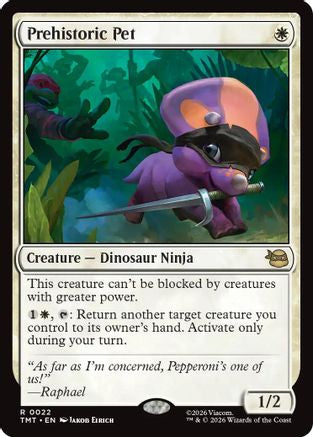 Prehistoric Pet (TMT-022) [Teenage Mutant Ninja Turtles] Foil MTG Single Wizards of the Coast