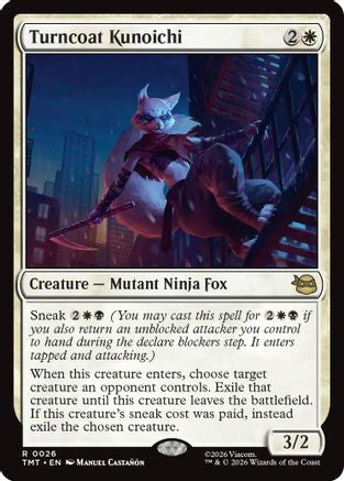 Turncoat Kunoichi (TMT-026) [Teenage Mutant Ninja Turtles] Foil MTG Single Wizards of the Coast