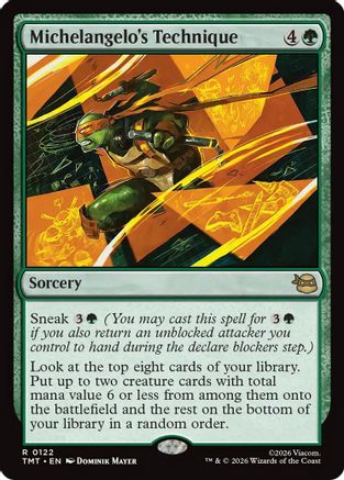 Michelangelo's Technique (TMT-122) [Teenage Mutant Ninja Turtles] MTG Single Teenage Mutant Ninja Turtles