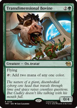 Transdimensional Bovine (TMT-134) [Teenage Mutant Ninja Turtles] Foil MTG Single Teenage Mutant Ninja Turtles