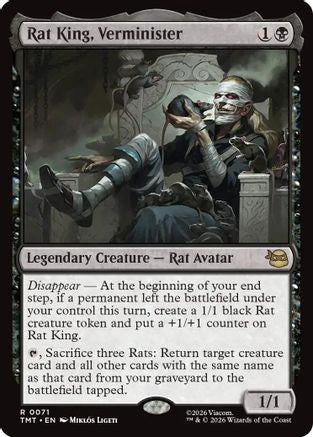 Rat King, Verminister (TMT-071) [Teenage Mutant Ninja Turtles] MTG Single Teenage Mutant Ninja Turtles