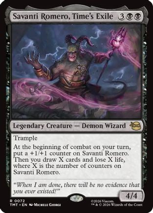 Savanti Romero, Time's Exile (TMT-072) [Teenage Mutant Ninja Turtles] MTG Single Teenage Mutant Ninja Turtles