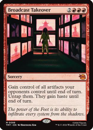 Broadcast Takeover (TMT-086) [Teenage Mutant Ninja Turtles] MTG Single Wizards of the Coast