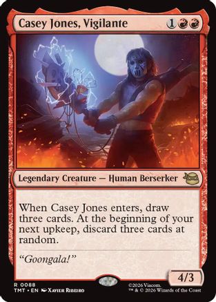 Casey Jones, Vigilante (TMT-088) [Teenage Mutant Ninja Turtles] Foil MTG Single Wizards of the Coast