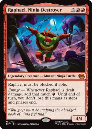 Raphael, Ninja Destroyer (TMT-102) [Teenage Mutant Ninja Turtles] Foil MTG Single Wizards of the Coast