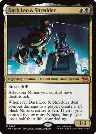 Dark Leo & Shredder (TMT-142) [Teenage Mutant Ninja Turtles] Foil MTG Single Wizards of the Coast