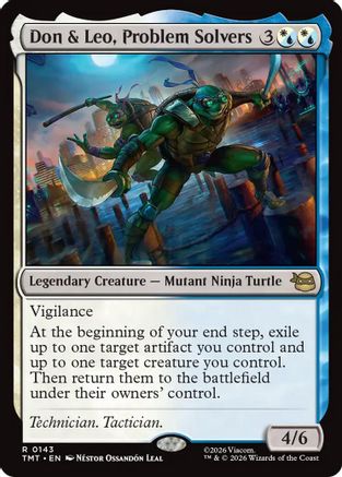 Don & Leo, Problem Solvers (TMT-143) [Teenage Mutant Ninja Turtles] Foil MTG Single Wizards of the Coast