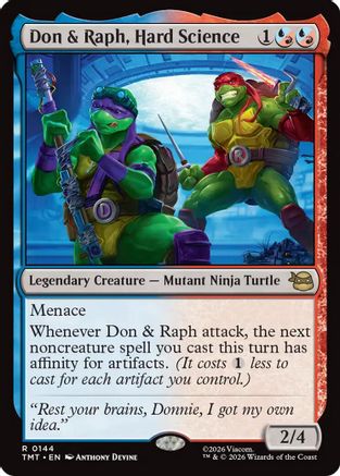 Don & Raph, Hard Science (TMT-144) [Teenage Mutant Ninja Turtles] Foil MTG Single Wizards of the Coast