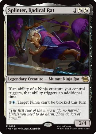 Splinter, Radical Rat (TMT-169) [Teenage Mutant Ninja Turtles] Foil MTG Single Wizards of the Coast