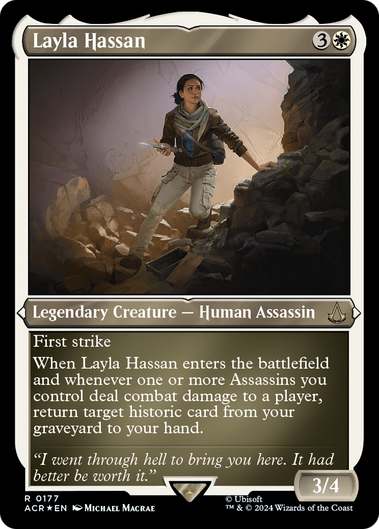 Layla Hassan (ACR-177) [Assassin's Creed] Etched Foil MTG Single Wizards of the Coast