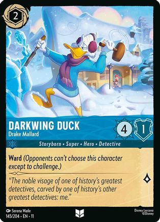 Darkwing Duck - Drake Mallard (145/204) [Winterspell] Cold Foil Lorcana Single Disney