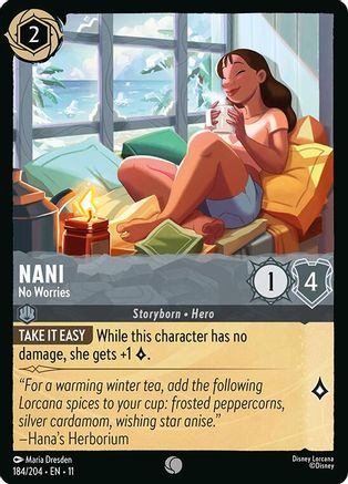 Nani - No Worries (184/204) [Winterspell] Lorcana Single Disney