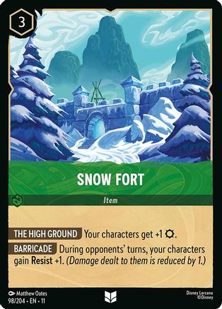 Snow Fort (98/204) [Winterspell] Cold Foil Lorcana Single Disney