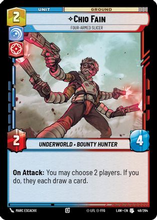 Chio Fain - Four-Armed Slicer (48/264) [A Lawless Time] Star Wars: Unlimited Single Disney