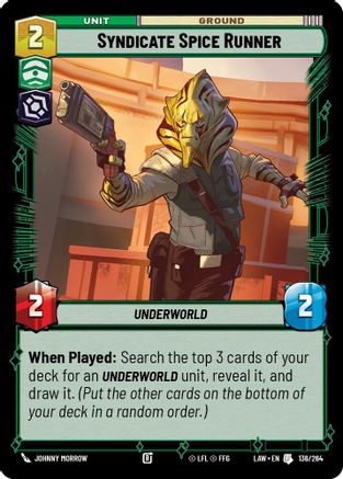 Syndicate Spice Runner (136/264) [A Lawless Time] Star Wars: Unlimited Single Disney
