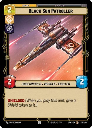 Black Sun Patroller (211/264) [A Lawless Time] Star Wars: Unlimited Single Disney