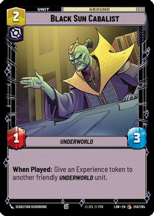 Black Sun Cabalist (249/264) [A Lawless Time] Star Wars: Unlimited Single Disney