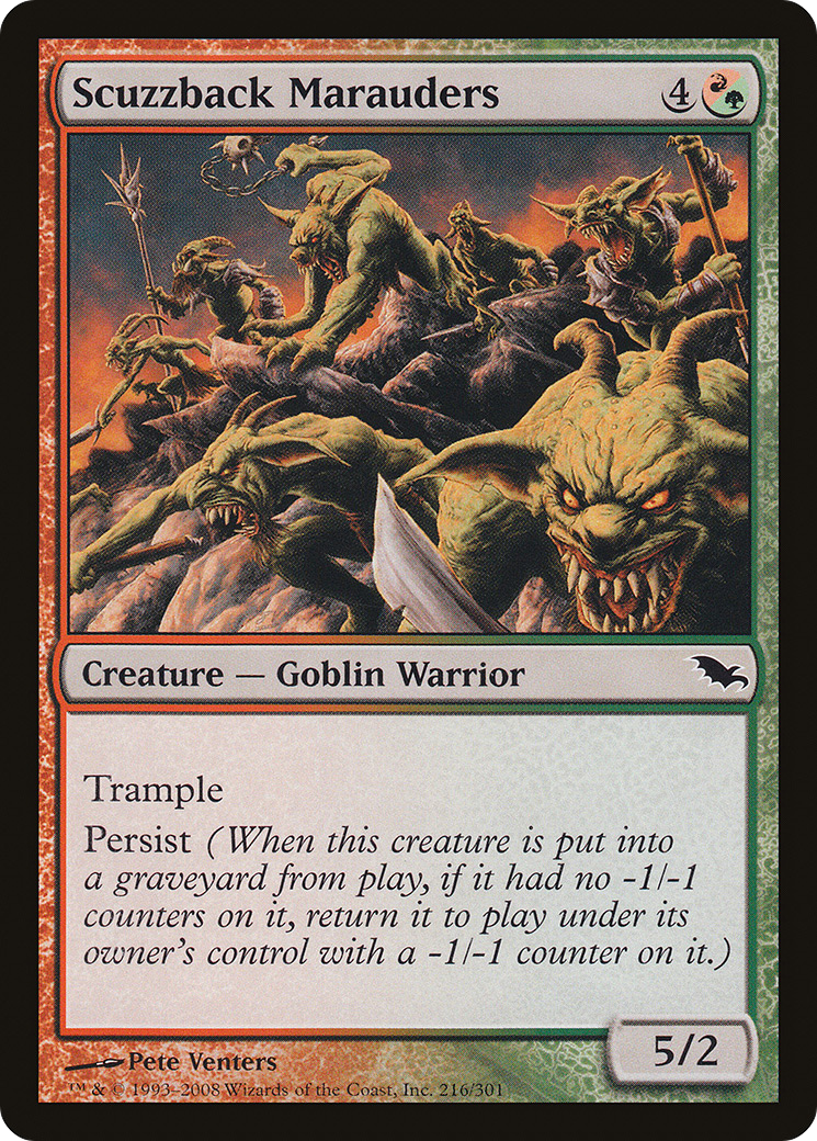 Scuzzback Marauders (SHM-216) [Shadowmoor] MTG Single Wizards of the Coast
