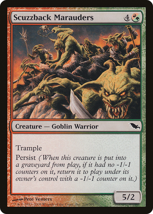 Scuzzback Marauders (SHM-216) [Shadowmoor] MTG Single Wizards of the Coast