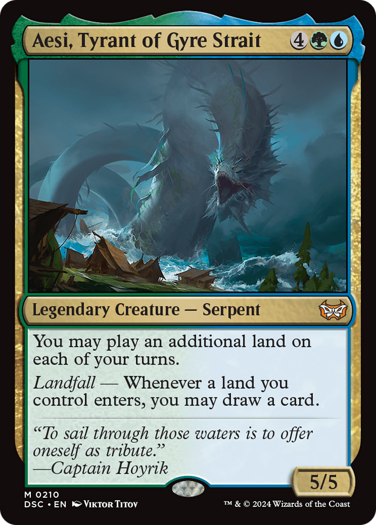 Aesi, Tyrant of Gyre Strait (DSC-210) [Duskmourn: House of Horror Commander] MTG Single Wizards of the Coast