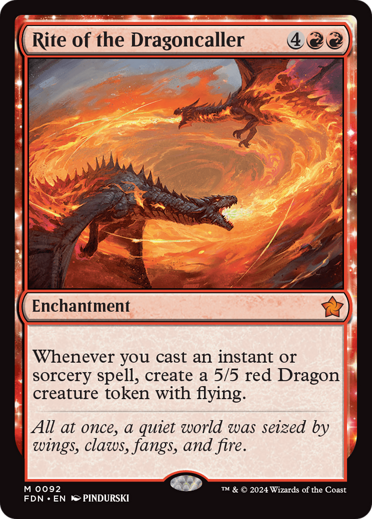 Rite of the Dragoncaller (FDN-092) [Foundations] MTG Single Wizards of the Coast