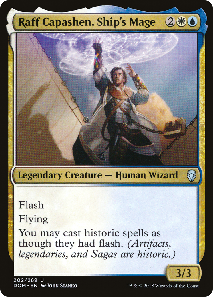 Raff Capashen, Ship's Mage (DOM-202) [Dominaria] MTG Single Wizards of the Coast