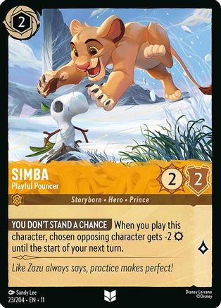 Simba - Playful Pouncer (23/204) [Winterspell] Lorcana Single Disney