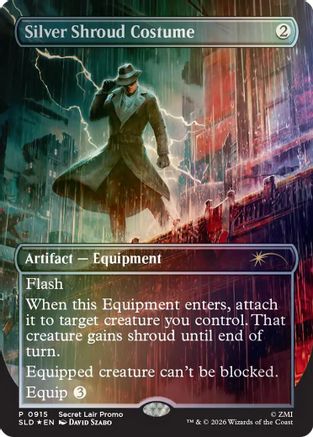 Silver Shroud Costume (SLD-915) [Secret Lair] Drop Series Foil MTG Single Wizards of the Coast