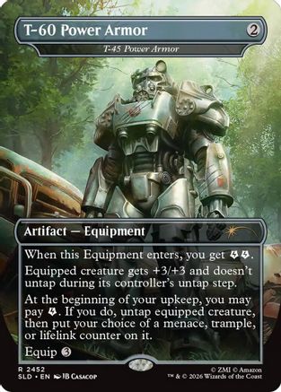 T-60 Power Armor - T-45 Power Armor (SLD-2452) [Secret Lair] Drop Series Foil MTG Single Wizards of the Coast