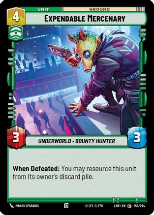 Expendable Mercenary (159/264) [A Lawless Time] Star Wars: Unlimited Single Disney