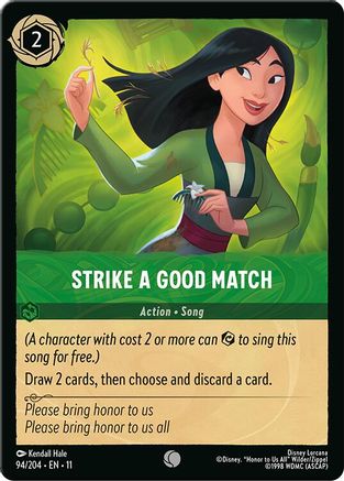 Strike a Good Match (94/204) [Winterspell] Lorcana Single Disney