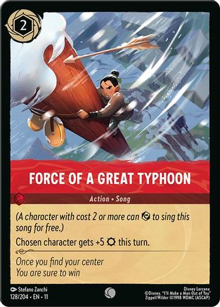 Force of a Great Typhoon (128/204) [Winterspell] Lorcana Single Disney